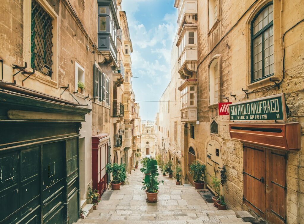 Valletta, Malta on a sunny winter day